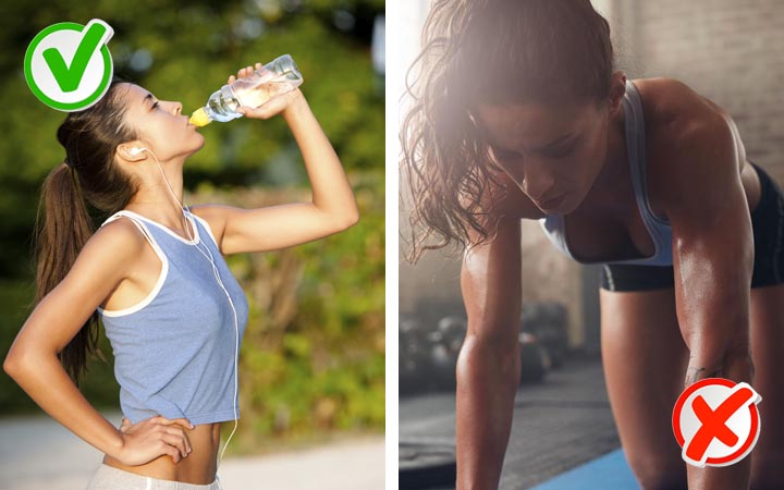 Not Drinking Water During Workout